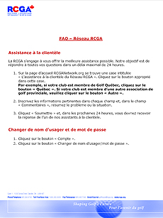 FAQ des membres